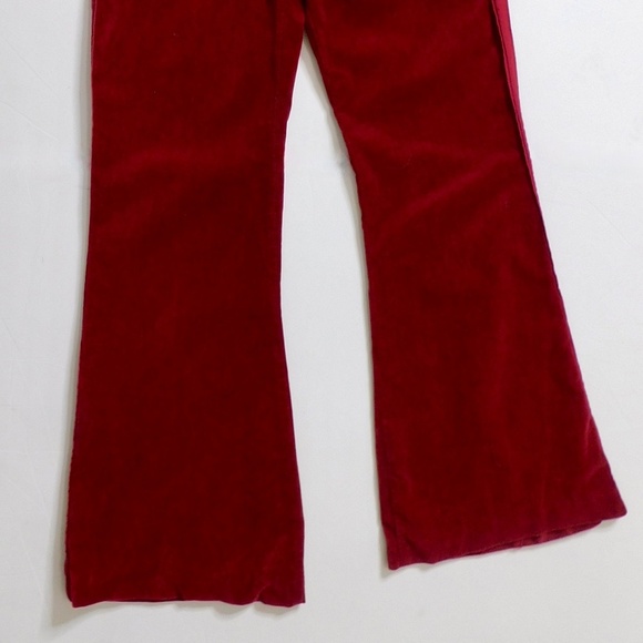 Vintage Y2K JUICY COUTURE Jeans Red Velvet Tuxedo Pants Flared Flare Size 29 - Picture 6 of 12